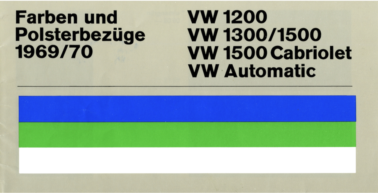 VW Archives 1969/70 VW Beetle Colors